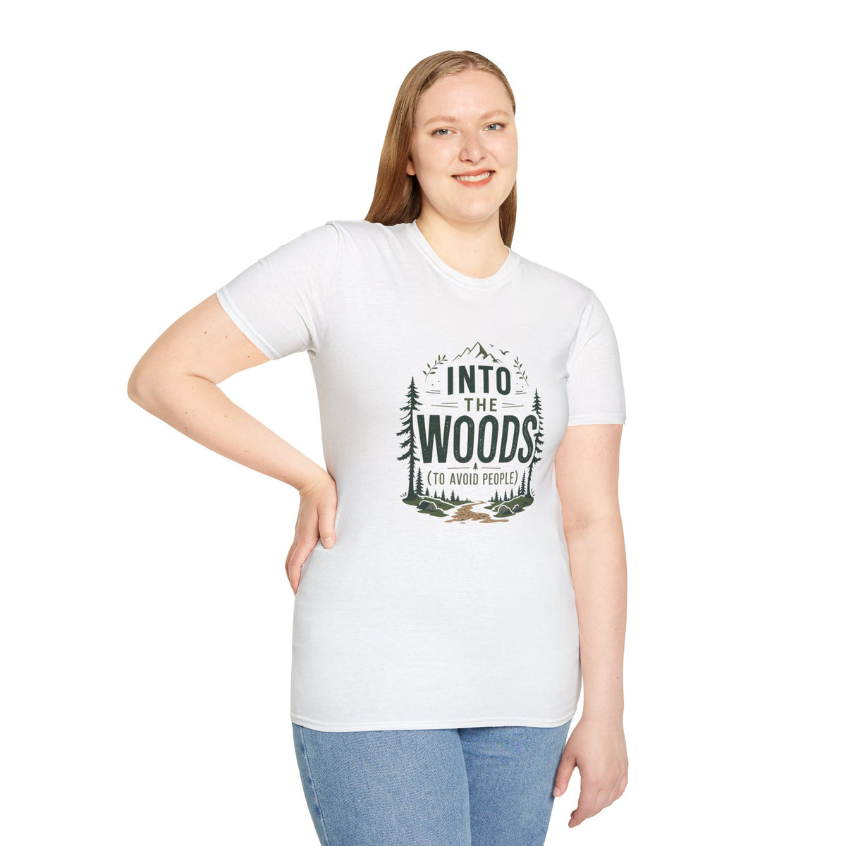 Into The Woods T-Shirt — 'Into The Woods (To Avoid People)' Graphic Tee, Camping & Outdoor Humor