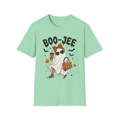 Halloween 'Boo-Jee' Ghost T-Shirt — Cute Leopard-Print Chic Costume Tee