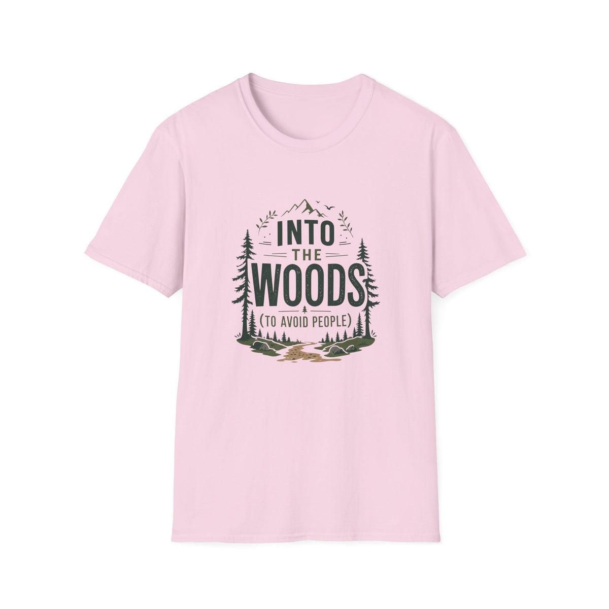 Into The Woods T-Shirt — 'Into The Woods (To Avoid People)' Graphic Tee, Camping & Outdoor Humor