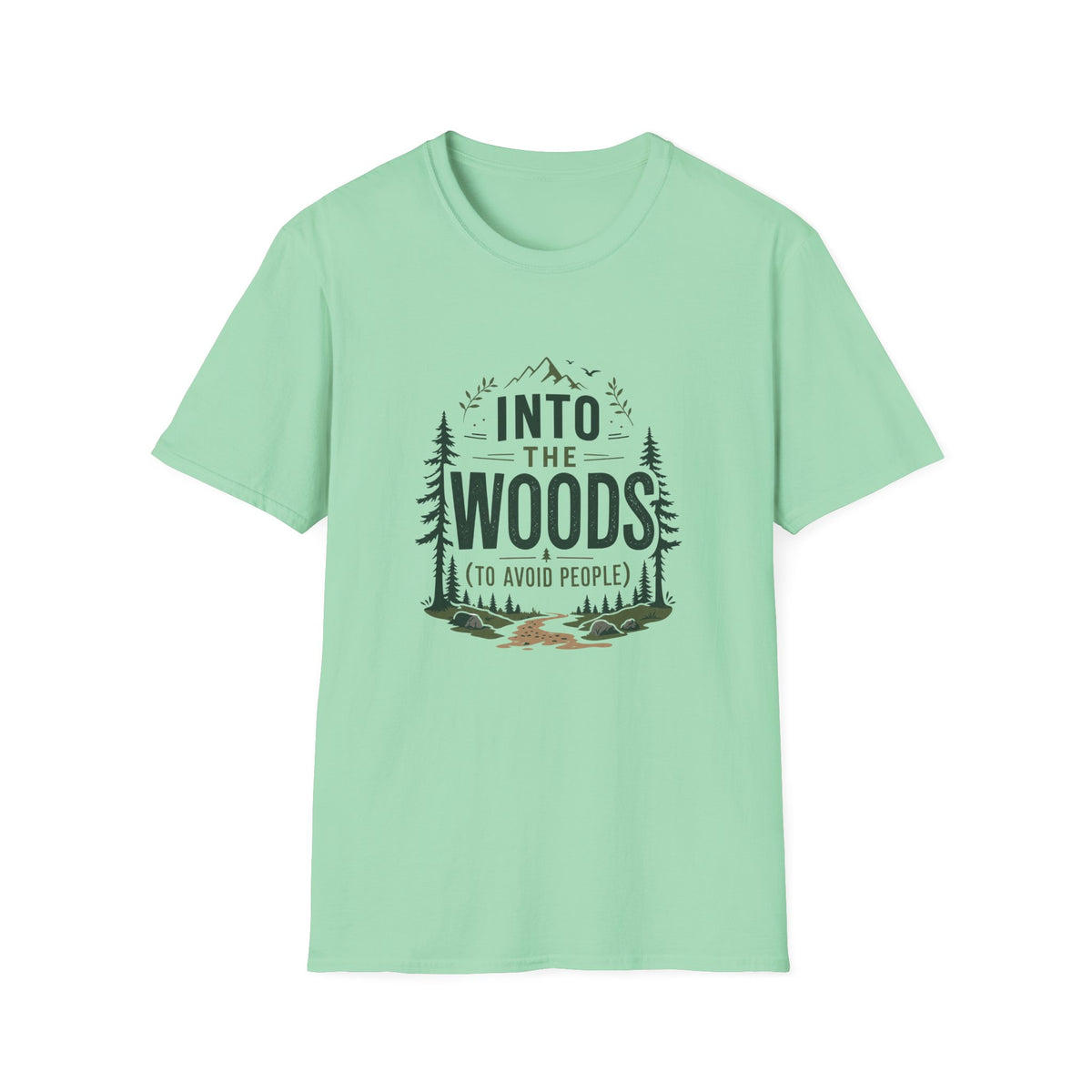 Into The Woods T-Shirt — 'Into The Woods (To Avoid People)' Graphic Tee, Camping & Outdoor Humor