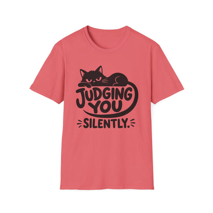 Judging You Silently Cat T-Shirt – Funny Grumpy Cat Graphic Tee