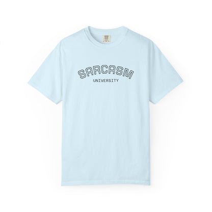 Sarcasm University T-Shirt — Funny College Style Graphic Tee