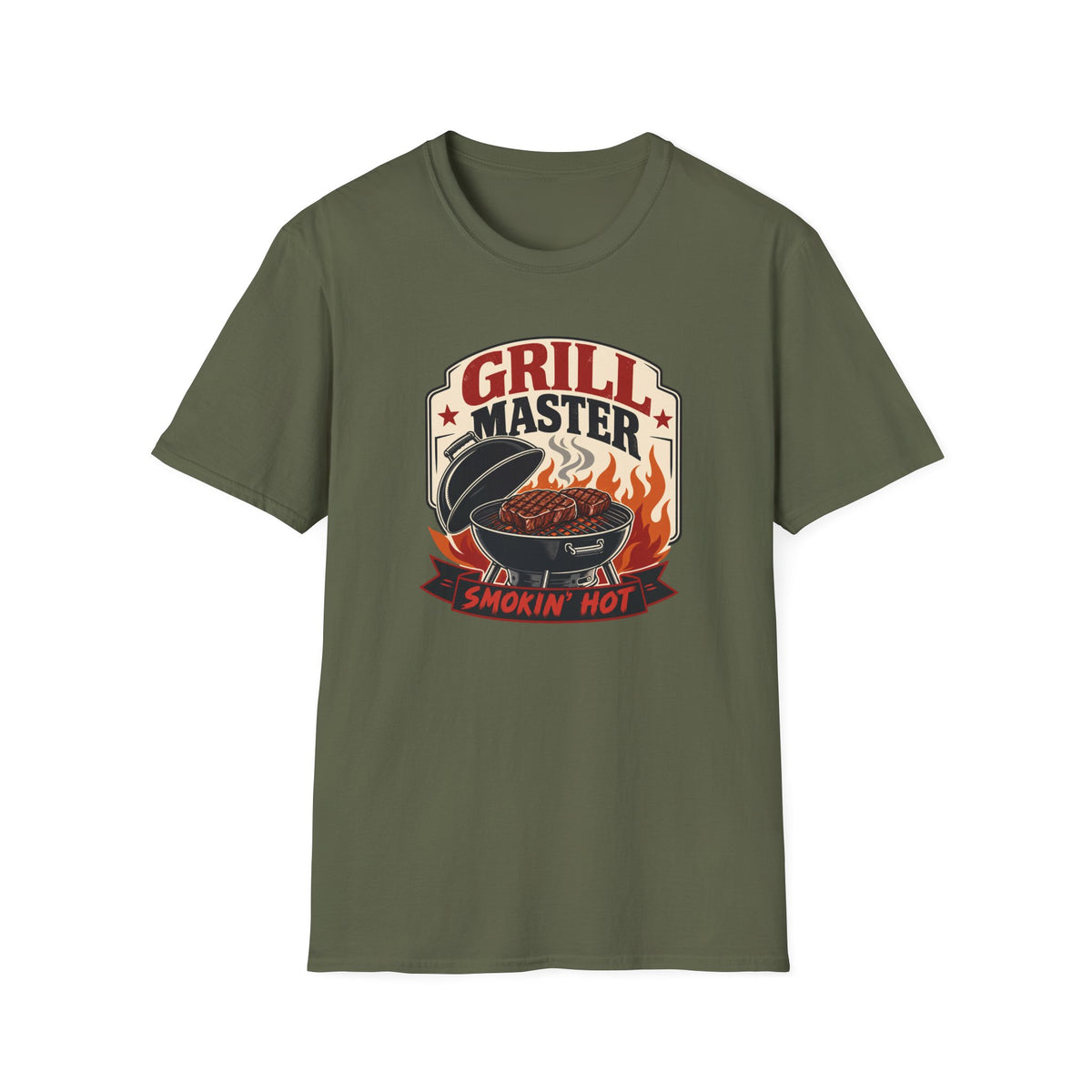 Grill Master T-Shirt — "Smokin' Hot" BBQ Graphic Tee