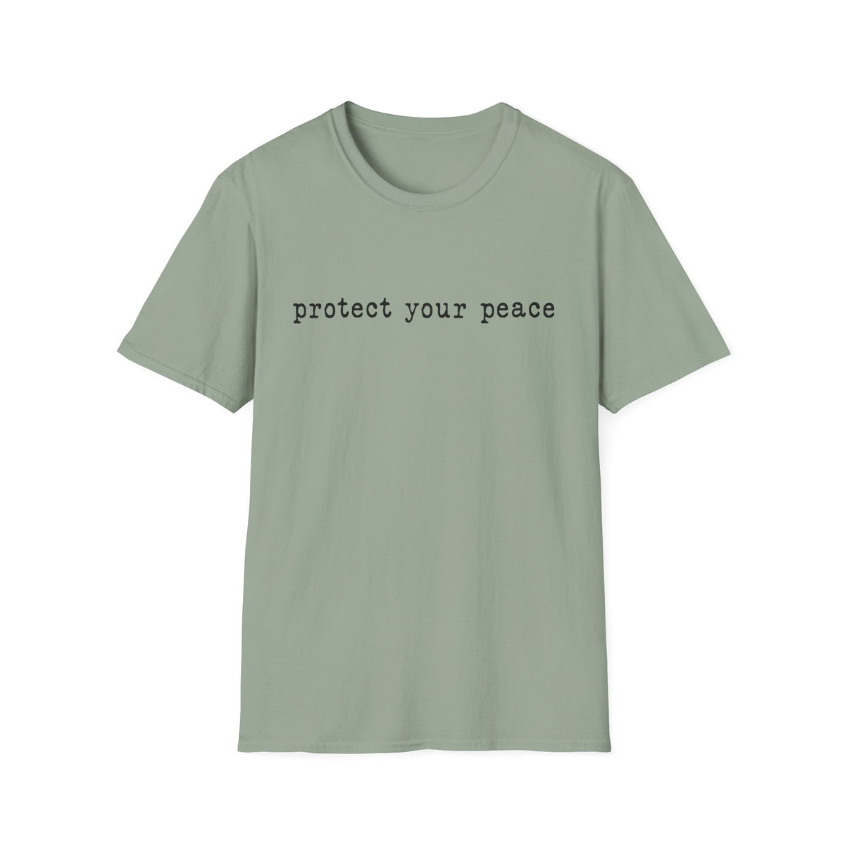 T-Shirt — "protect your peace" Minimalist Positive Message Tee
