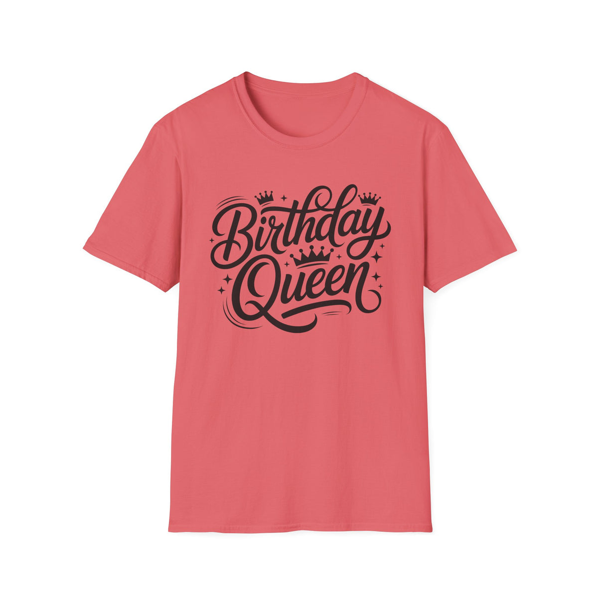 Birthday Queen T-Shirt — Crown Script Graphic Birthday Tee
