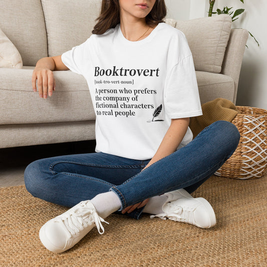 Booktrovert T-Shirt – "A person who prefers the company of fictional characters" Literary Tee