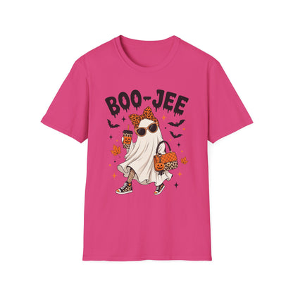 Halloween 'Boo-Jee' Ghost T-Shirt — Cute Leopard-Print Chic Costume Tee