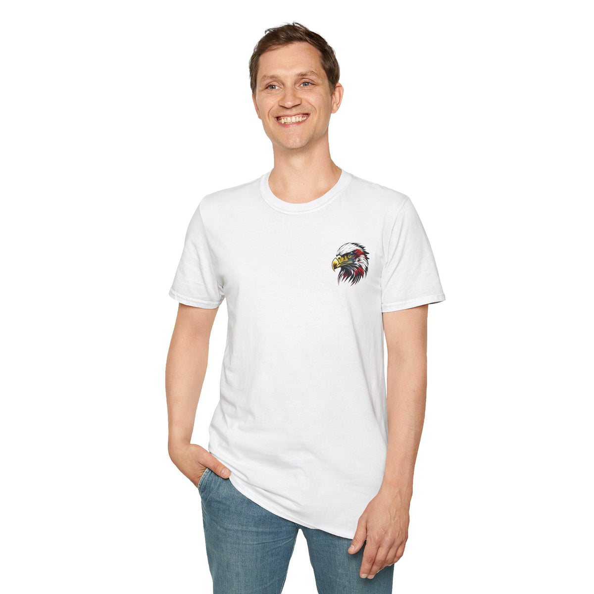 Eagle Head Graphic T-Shirt — Patriotic Bald Eagle Tee