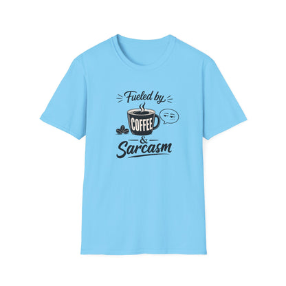 Fueled by Coffee & Sarcasm T-Shirt — Funny Coffee Lover Tee