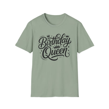 Birthday Queen T-Shirt — Crown Script Graphic Birthday Tee