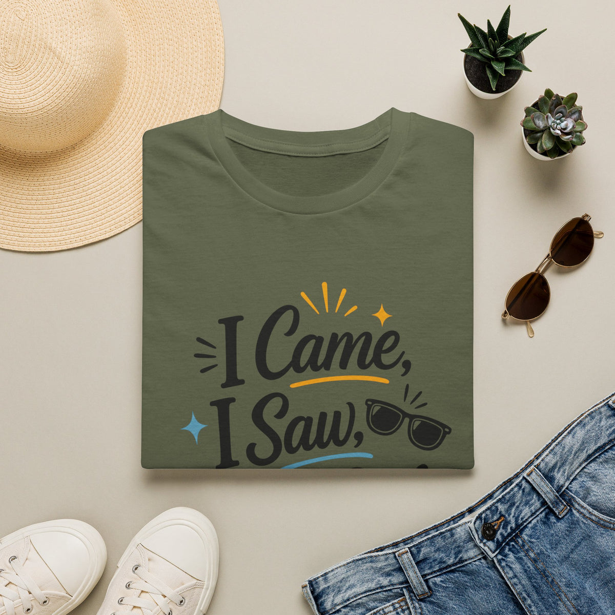 I Came I Saw I Left Early T-Shirt — Funny Casual Graphic Tee
