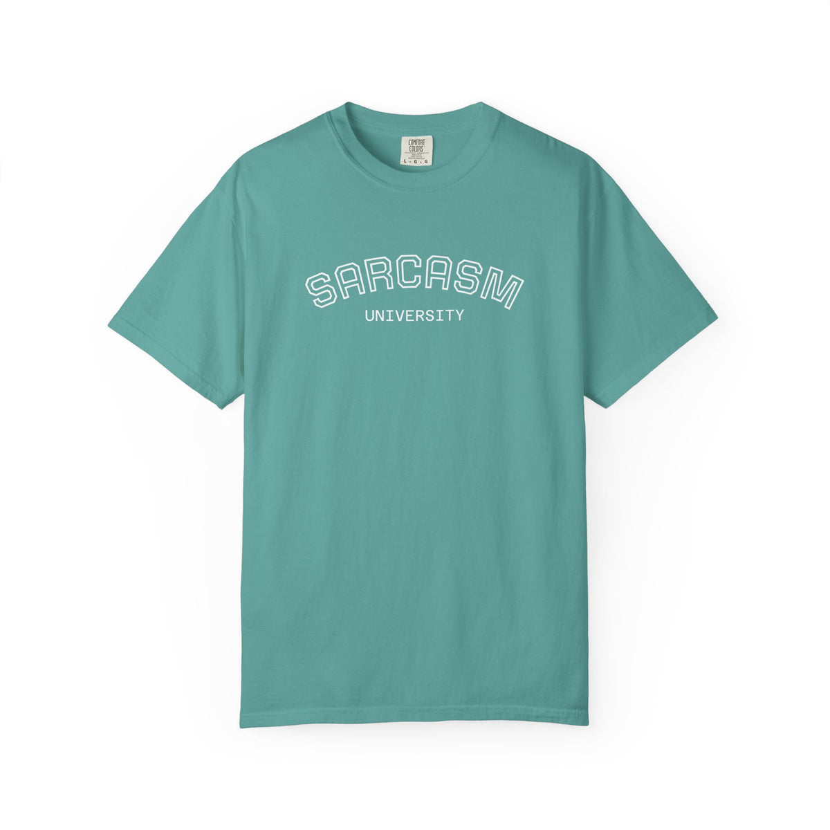 Sarcasm University T-Shirt — Funny College Style Graphic Tee