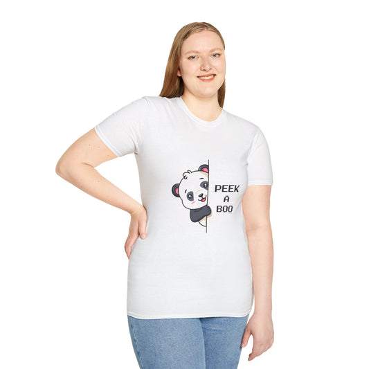 Peek-A-Boo Panda T-Shirt — Cute Peeking Bear Graphic Tee