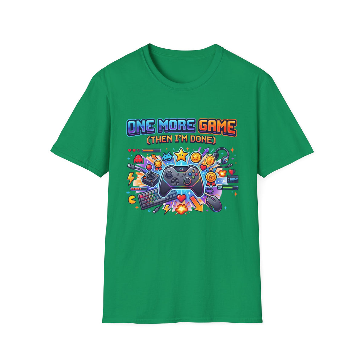 Gamer Tee "One More Game (Then I’m Done)" – Video Game Controller Graphic T-Shirt