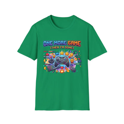 Gamer Tee "One More Game (Then I’m Done)" – Video Game Controller Graphic T-Shirt