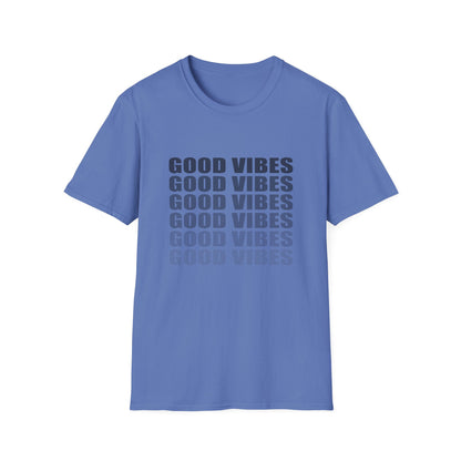 Good Vibes Repeat T-Shirt — Minimalist Grey Text Tee