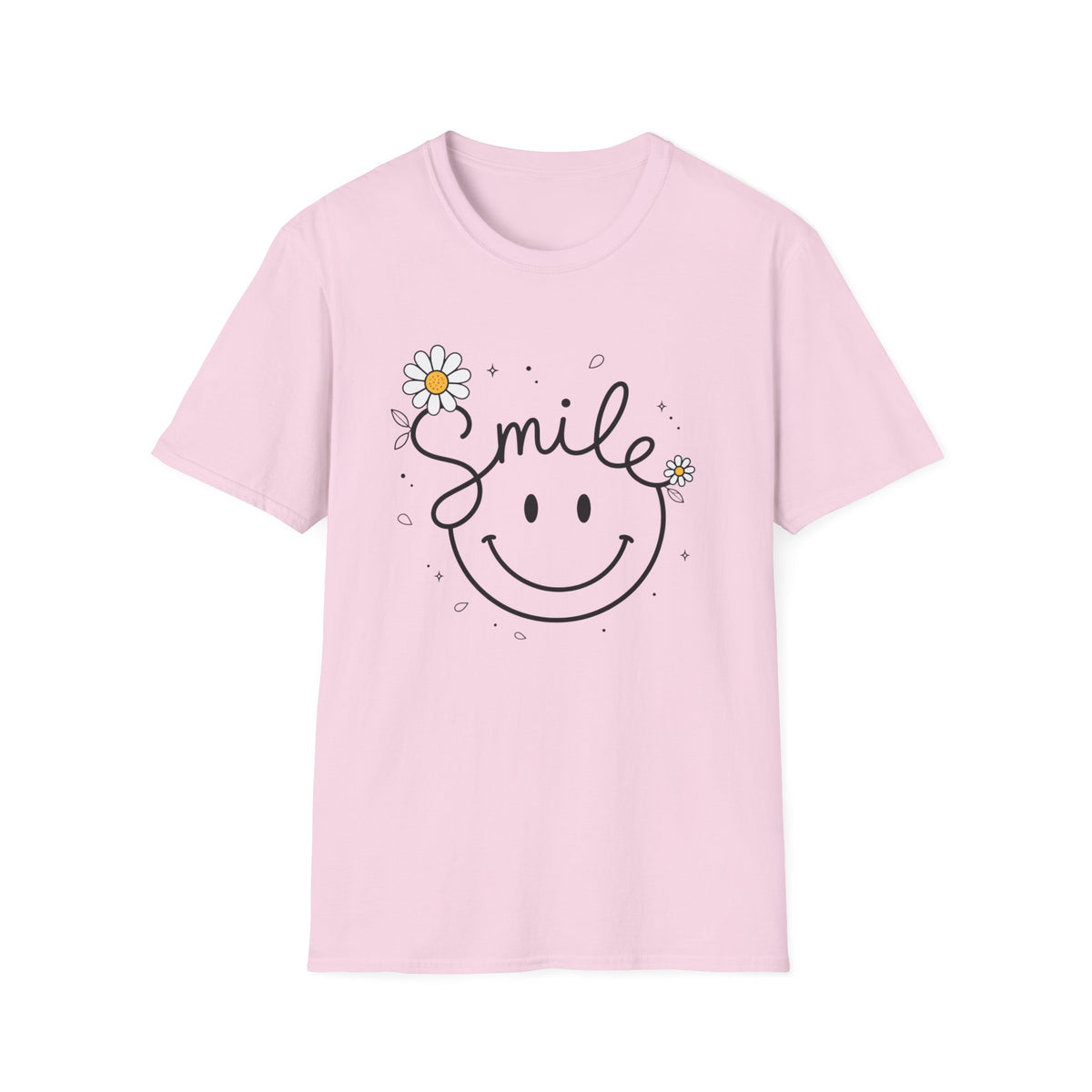 Smile Daisy T-Shirt — Cute Floral Smiley Tee