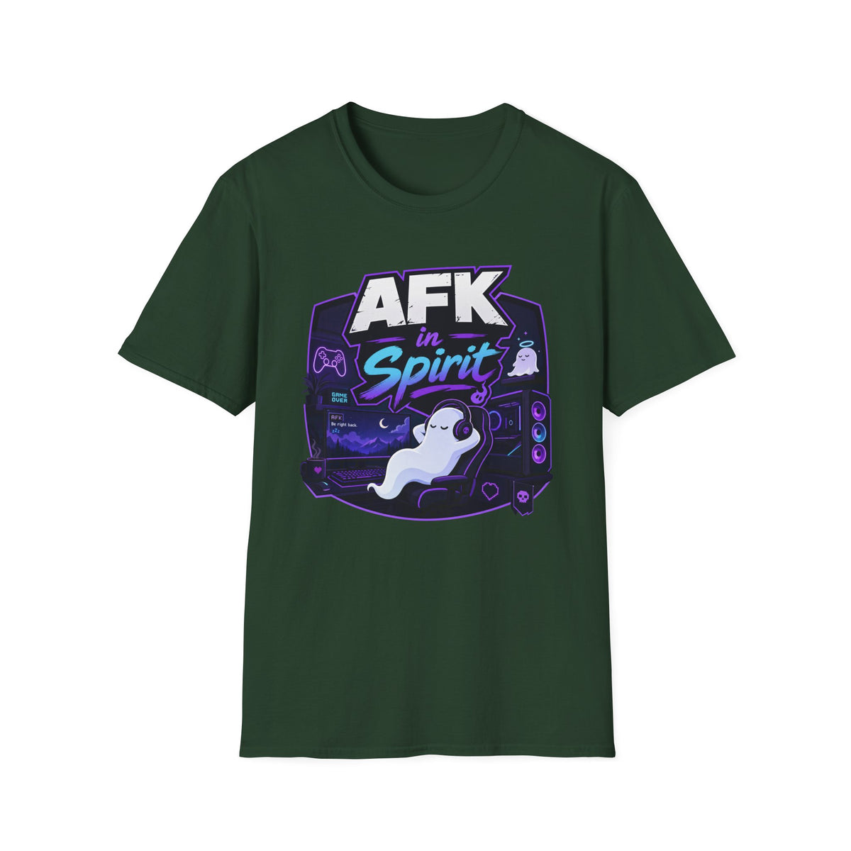 AFK in Spirit T-Shirt — Cute Gaming Ghost Tee