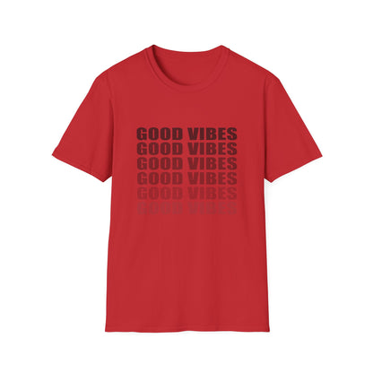 Good Vibes Repeat T-Shirt — Minimalist Grey Text Tee