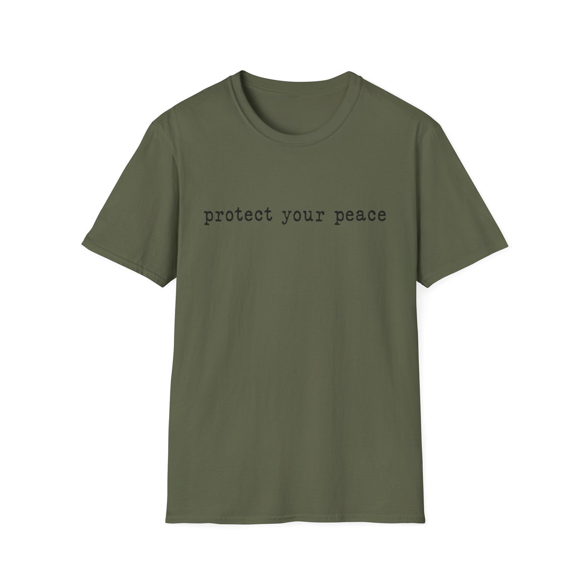 T-Shirt — "protect your peace" Minimalist Positive Message Tee