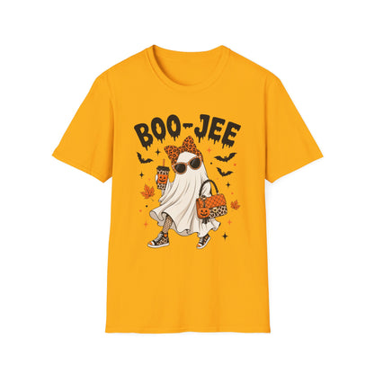 Halloween 'Boo-Jee' Ghost T-Shirt — Cute Leopard-Print Chic Costume Tee