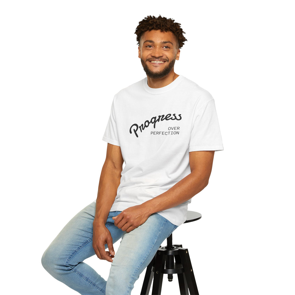 Progress Over Perfection T-Shirt — Inspirational Casual Tee