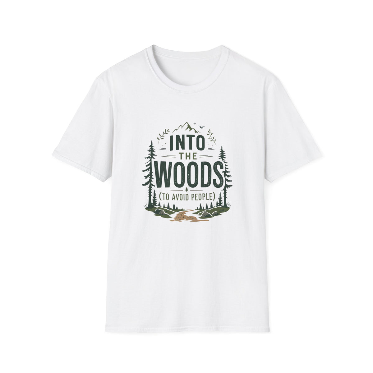 Into The Woods T-Shirt — 'Into The Woods (To Avoid People)' Graphic Tee, Camping & Outdoor Humor
