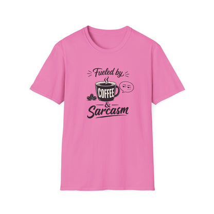 Fueled by Coffee & Sarcasm T-Shirt — Funny Coffee Lover Tee