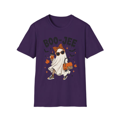 Halloween 'Boo-Jee' Ghost T-Shirt — Cute Leopard-Print Chic Costume Tee
