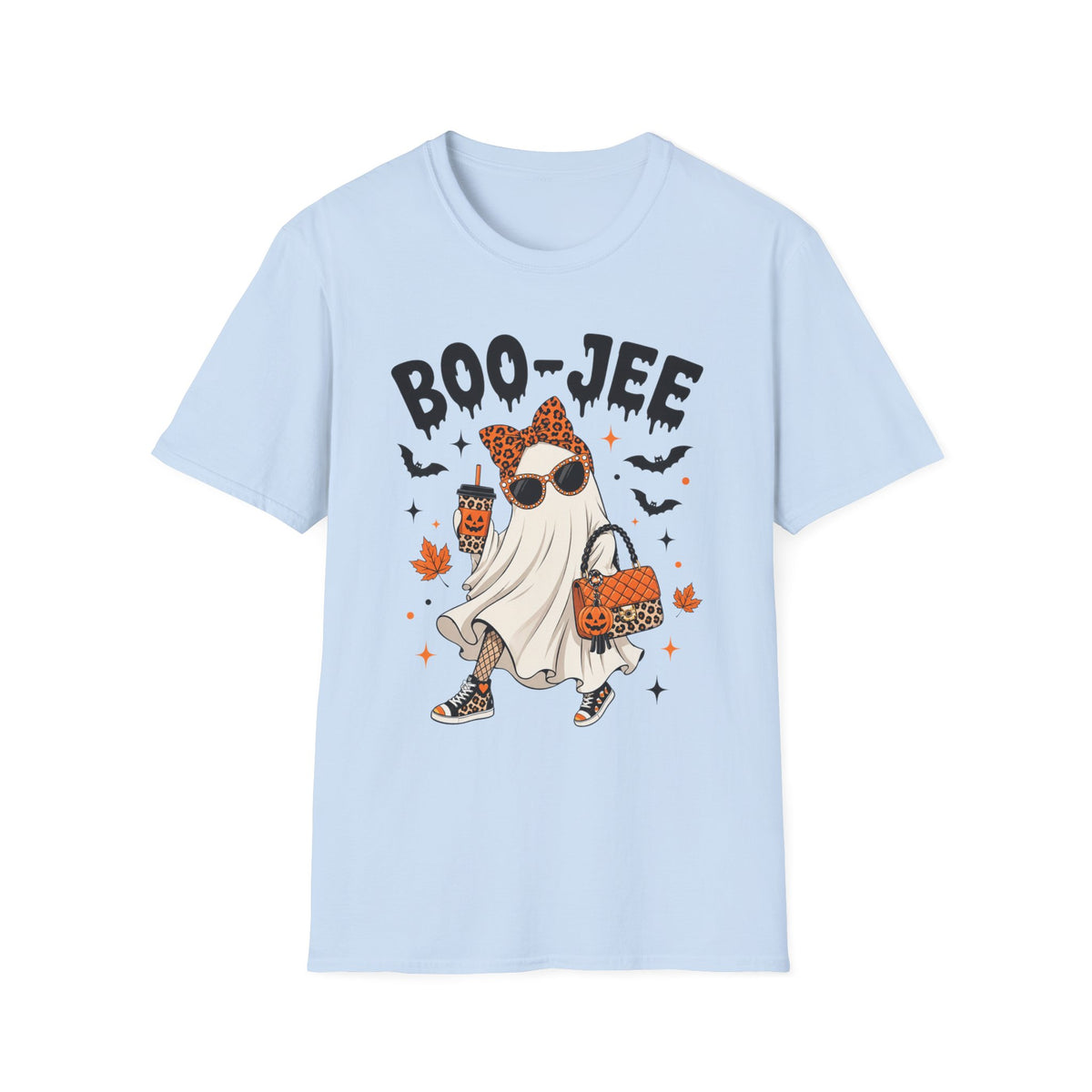 Halloween 'Boo-Jee' Ghost T-Shirt — Cute Leopard-Print Chic Costume Tee