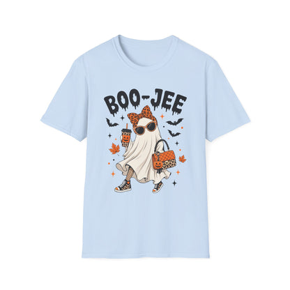 Halloween 'Boo-Jee' Ghost T-Shirt — Cute Leopard-Print Chic Costume Tee
