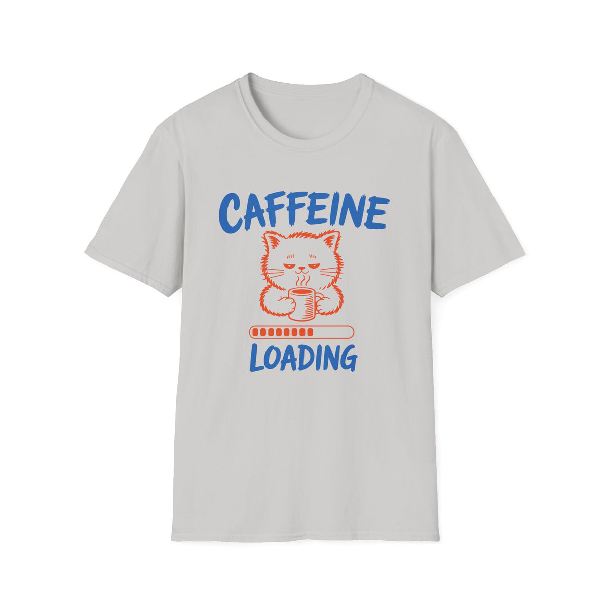 Caffeine Loading Cat T-Shirt – Cute Coffee Lover Graphic Tee