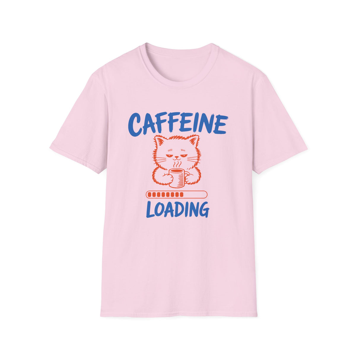 Caffeine Loading Cat T-Shirt – Cute Coffee Lover Graphic Tee