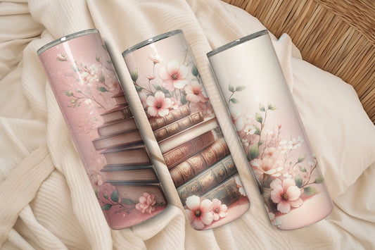 Illustrated Book & Bloom Tumblers