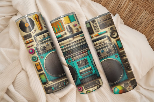 Retro Boombox Tumbler